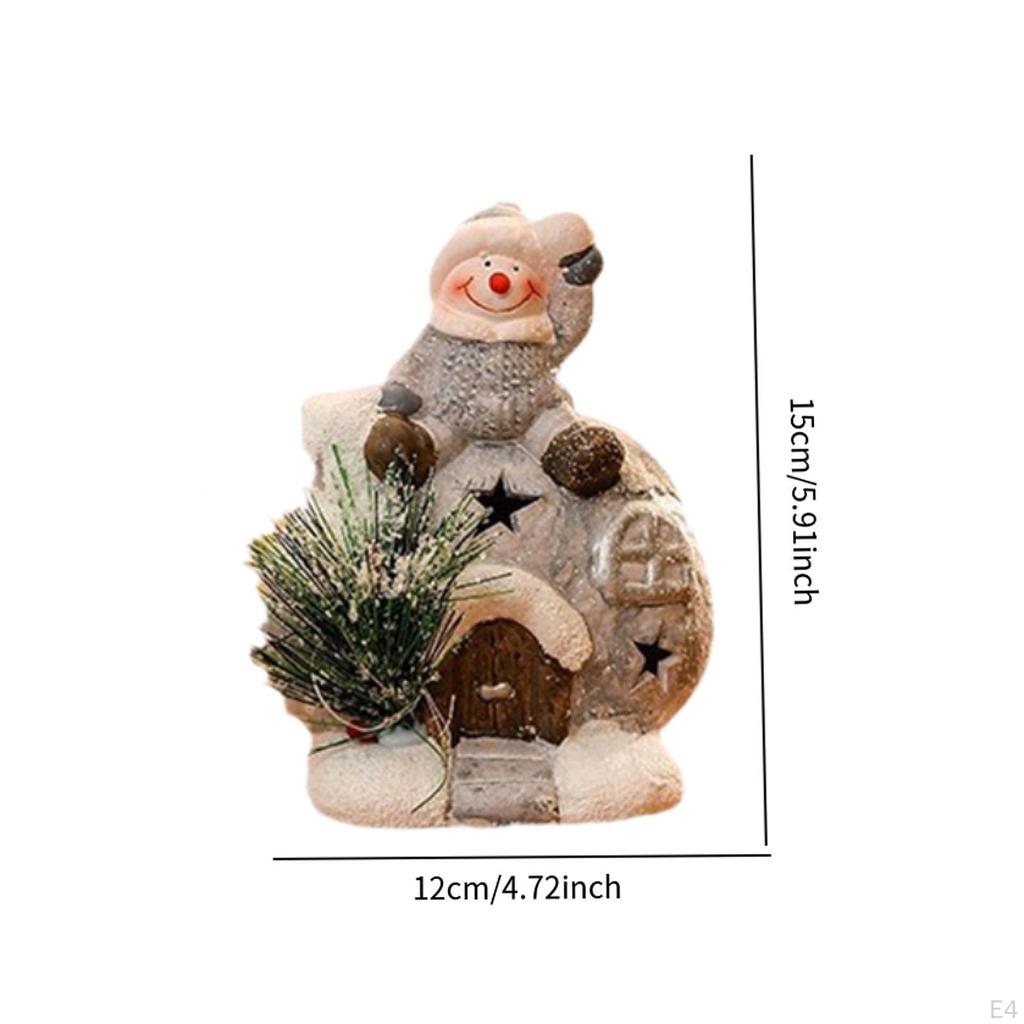 Christmas Figurine Decoration Home Decor Party Table Centerpieces Prop Collection Lighted