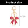Shimmering Bowknot Keychain Rhinestones Decoration Alloy Metal Jewelry Accessory For Everyday Elegances