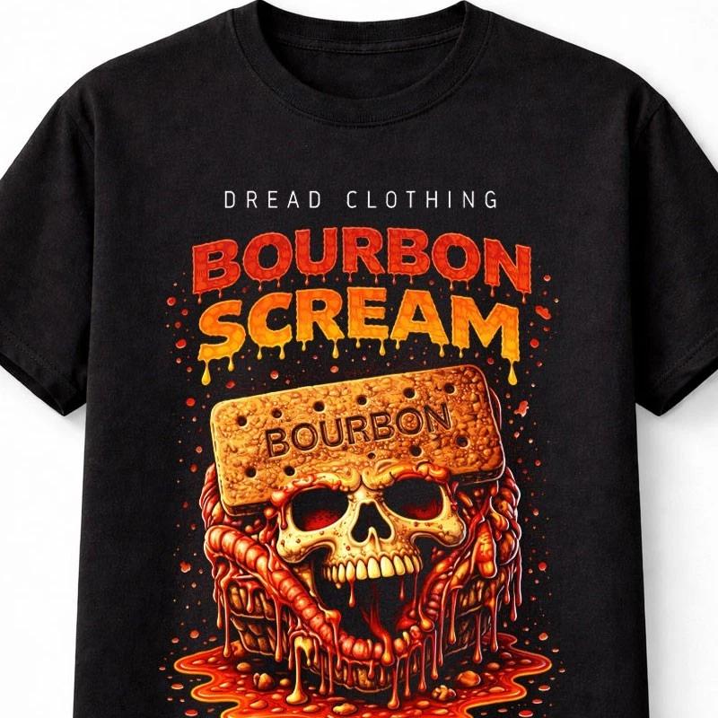 Bourbon Biscuit Skull Scream Horror Food Graphic Unisex TShirt S