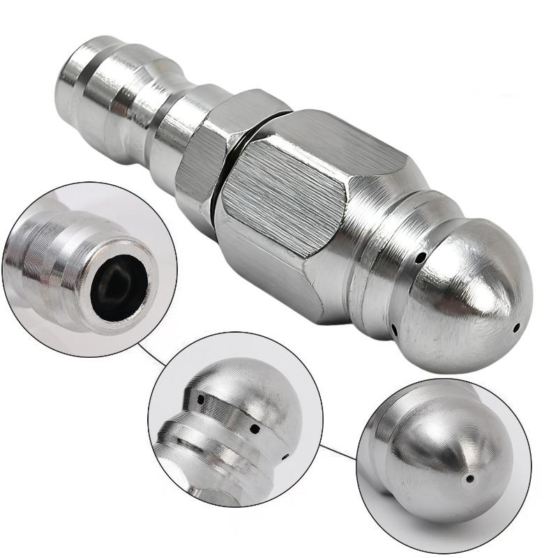 1/10pcs Iron Sewer Jetter Pressure Washer Hose Nozzle Quick Connect Drain Jetting Clog Remover Mouse Head Sewer Cleaning Tool
