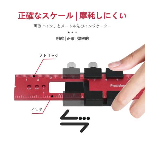 160mm Aluminum Alloy Woodworking Ruler, Scribing Ruler, Precision Track, Marking Ruler with Slide Stop