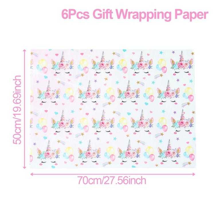 

Единорог DIY подарочная упаковочная бумага 50 * 70 см Единорог детские друзья праздничная подарочная коробка упаковочная бумага единорог украшение для вечеринки