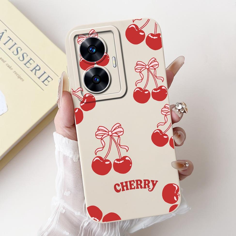 For Realme C55 Case RMX3710 Silicone Cute Cat Fashion Butterfly Flowers Love Painted Cover For Realme Narzo N55 Phone Case Funda