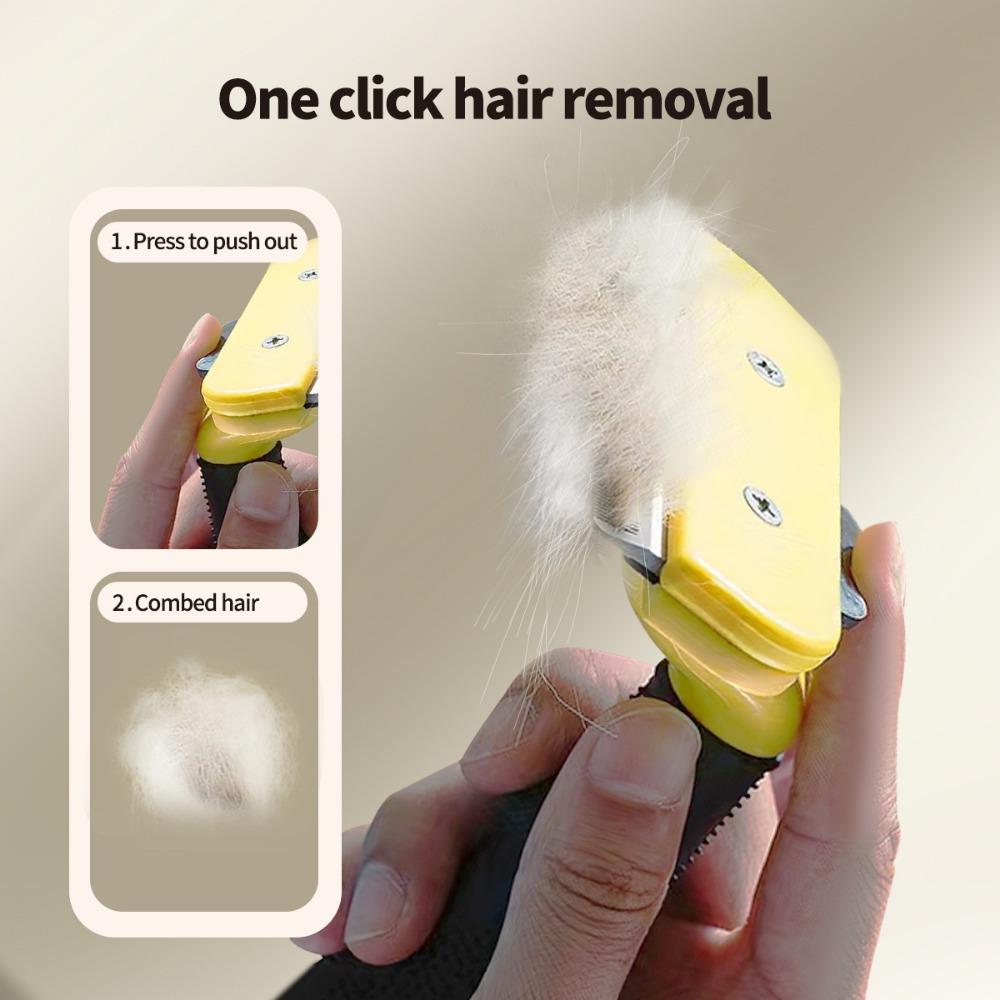 Pet Hair Remover Brush For Dogs Cats Puppy Grooming Comb Fur Removal Deshedding Tool Undercoat Rake Animal Grooming Supplies For Small Large