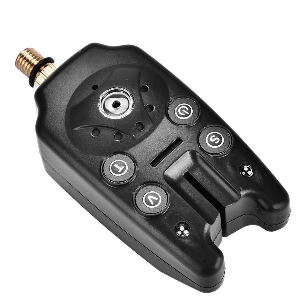 LED Fishing Electronic Fish Bite Alarm Finder Sound Alert Indicator Light Stick (Black)
