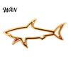 Non-fading Car Sticker Zinc Alloy Shark 3D Hollow Out Animal Decal for Vehicle Side Creative Badge Motorcycle Electric Vehicles Long-lasting