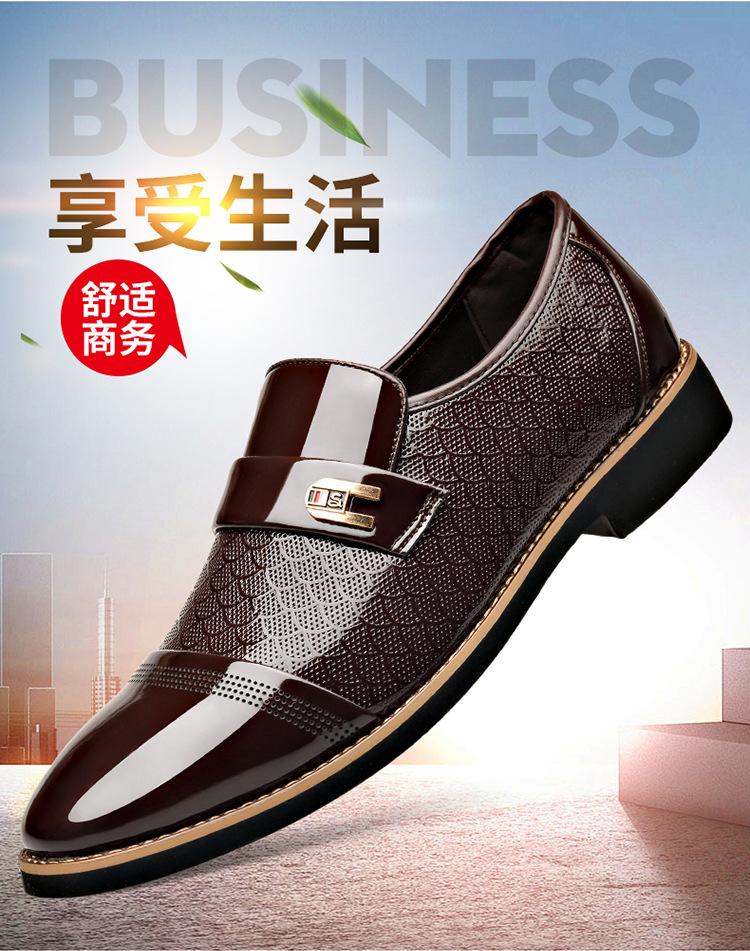 2025 Herren Lederschuhe Herren Herbst und Winter Businesskleid Spitz Hochzeit Bräutigam Schuhe Ein Pedal Anzug