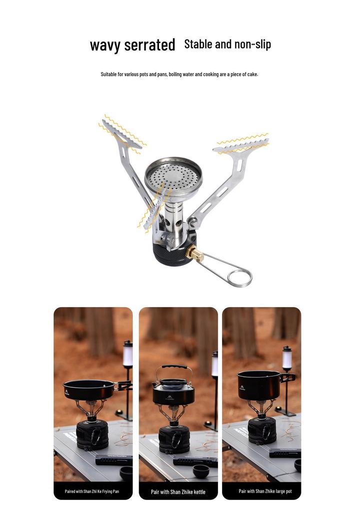 Mountain Guest Foldable Trident Camping Gas Stove