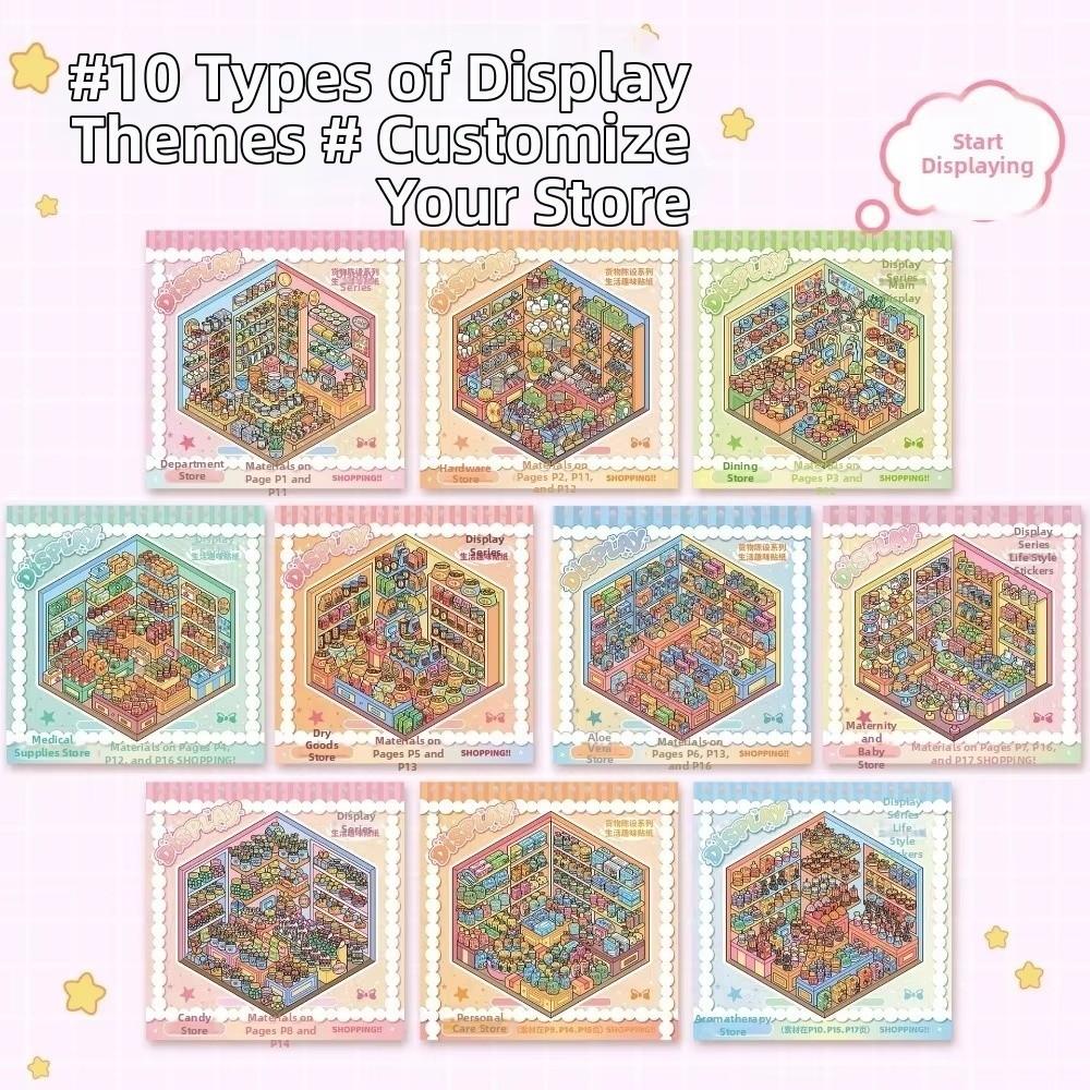 3D Cut Store Code Goods Sticker Kawaii Miniature Scene Sticker DIY Sticker Book  Home Furnishings