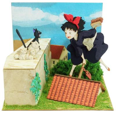 Sankei Studio Ghibli Mini Delivery Service Kiki and Family Paper Craft Kiki's Jiji's MP07-125