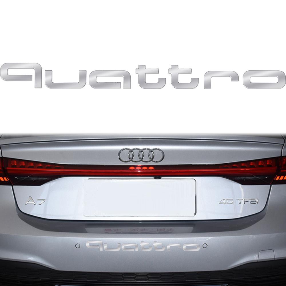 3D Car Quattro Emblem Body Stickers Trunk Decoration Decal For Audi RS Sline S A4 B8 A3 8P A1 A2 A5 A6 C7 8V B6 B7 Q3 Q5 Q6 Q7