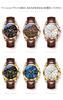 OLEVS Men's Watch, Stylish Ultra-Thin Leather Strap, Quartz Movement, Analog, Date Display, for Men