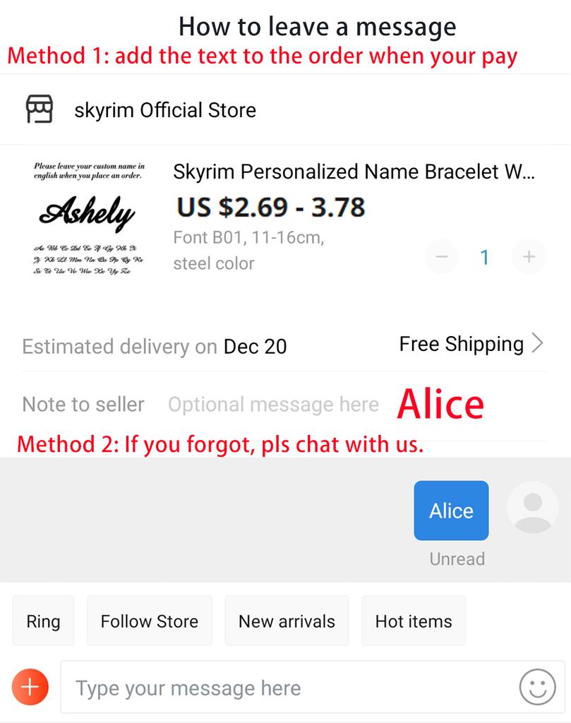 Xiaomi Skyrim Personalized Name Bracelet Women Stainless Steel Chain Letter Customized Charm Bracelets Unique Custom Jewelry Gift