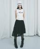 Nigaennikol Tiered Sheer Long Skirt_Black