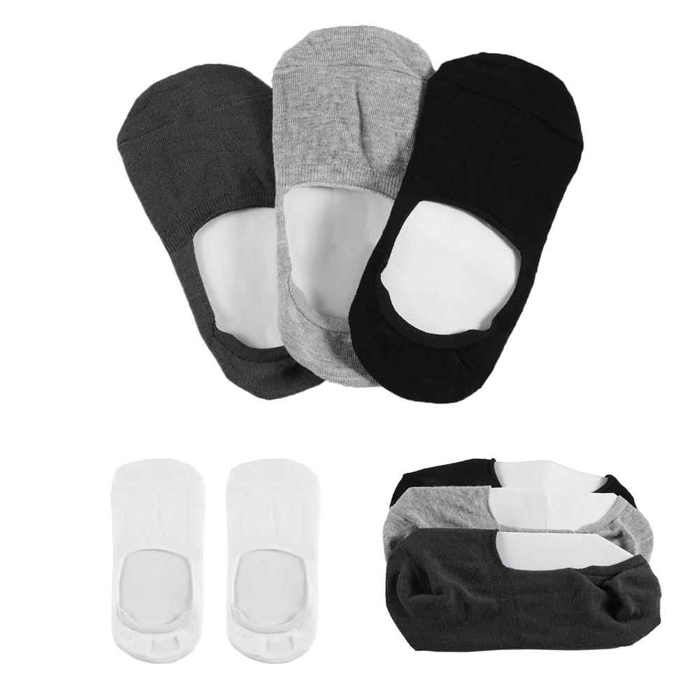 

Women/Men Cotton Soft Boat Socks Invisible Loafer Non-Slip темно-сірий колір
