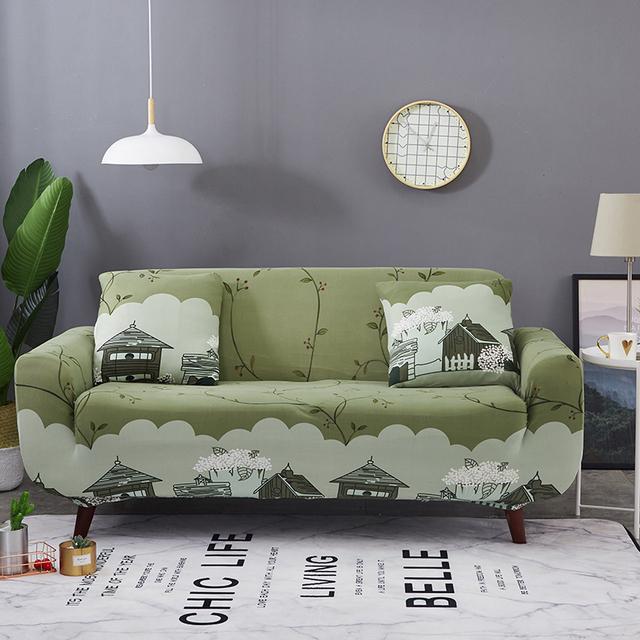 Elastic Sofa Slipcover Stretch Couch Cover Tight Wrap Sofa Covers For Living Room Sectional Furniture Armchairs 1 /2 /3 /4 -Seater