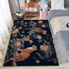 Chinese Style Tiger Printed Floor Mat Plant Flowers Tiger Carpet Soft Floor Mat Living Room Entrance Carpet