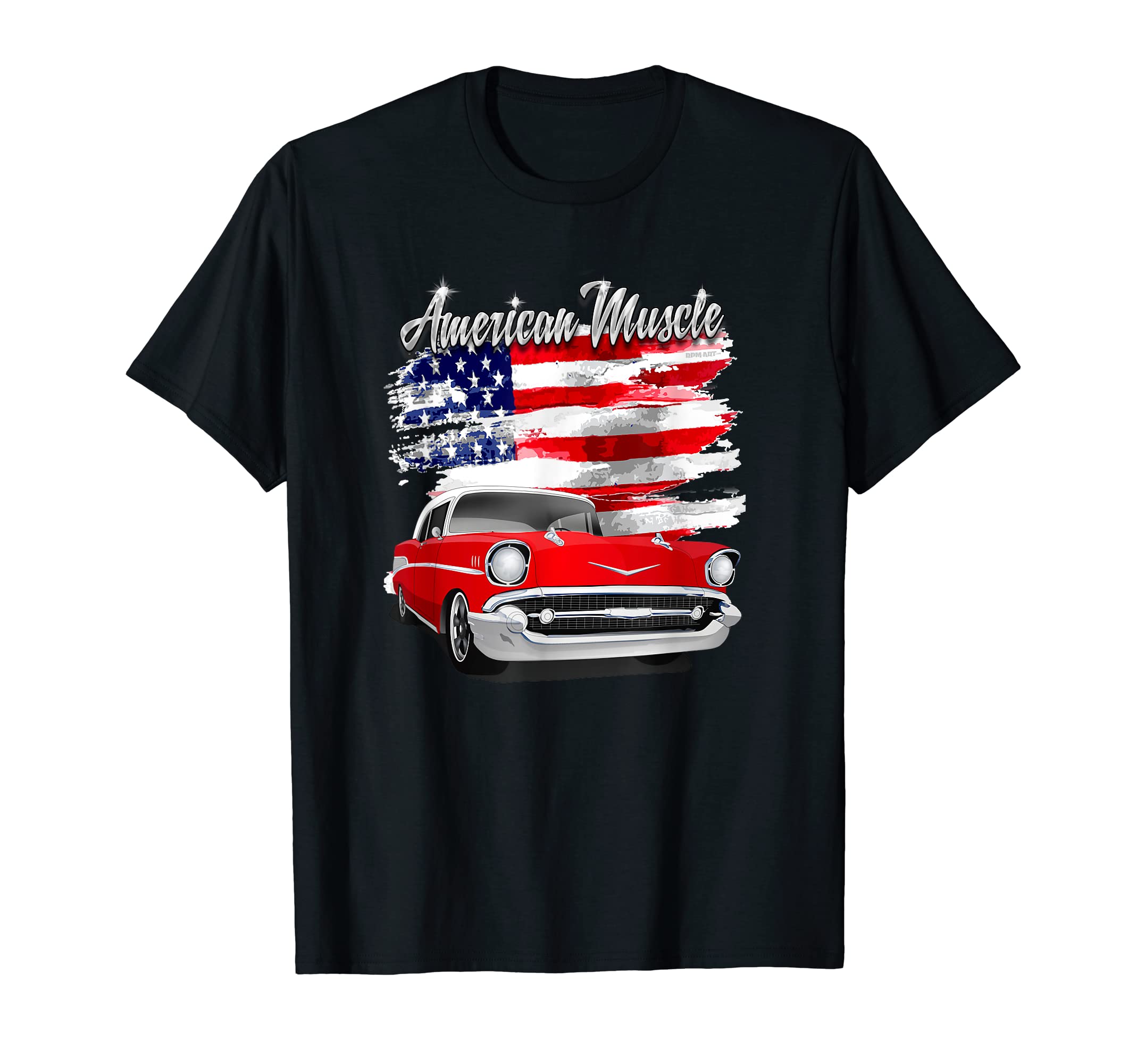 

1957 Red & White American Muscle Bel Air Print T-Shirt