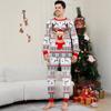 Xmas Deer Christmas Pyjamas Set Long Sleeve Top+Pants New Couple Christmas Outfit  Sleepwear