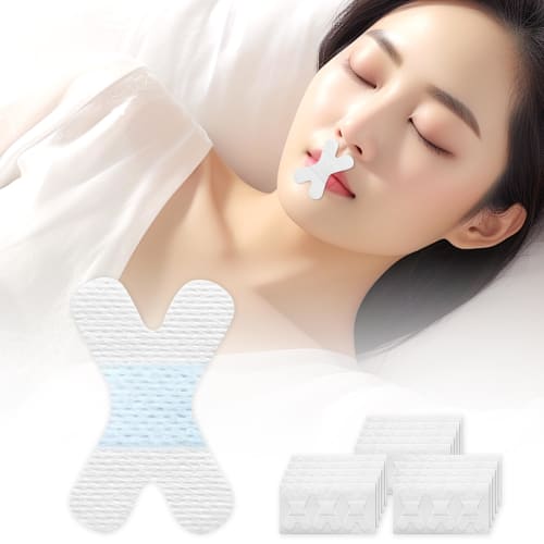 

[Supervised by Sleep Professionals] Mouth Closure Tape, Anti-Snoring Aid, 60 Sheets [Strong Adhesive] Anti-Snoring Tape Prevents Mouth Breathing, Redu