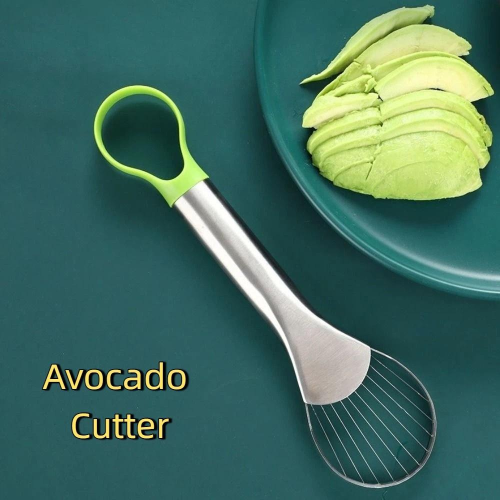 Stainless Steel 2 in 1 Avocado Cutter Household Avocado Core Remover Kitchen Gadgets