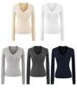 American Girl V-Neck College Style Slim Cable Knit Sweater