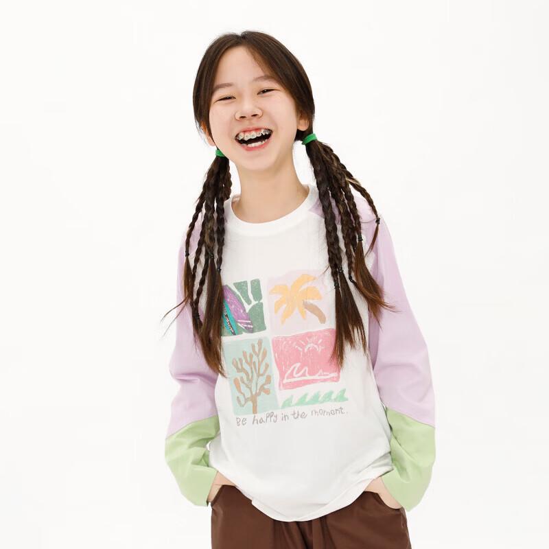 NaJu Kids  Outdoor Patchwork Printed Long Sleeve T-Shirt 130 cm