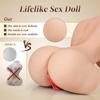 Seks lalka mężczyzna Masturbator realistyczna klatka piersiowa pochwa odbyt 3 w 1 tułów lalka Masturbator cipka tyłek mężczyzna masturbacja orgazm zabawki erotyczne