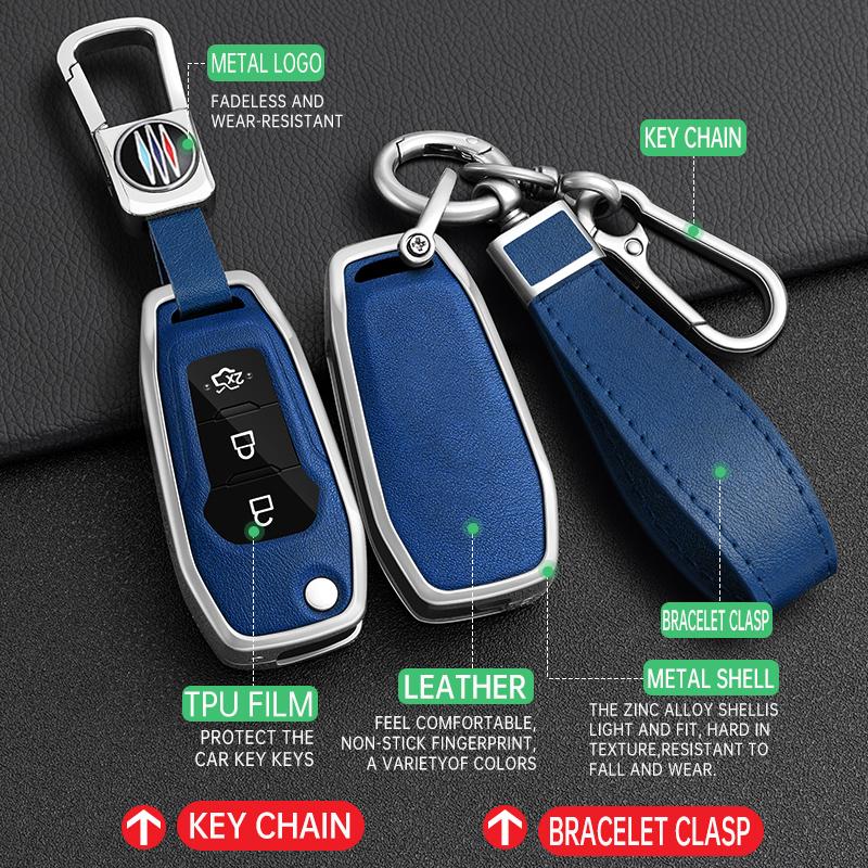 Interior Mouldings Car Remote Key Case Cover for Ford Figo 2017 Mondeo 5 Ecosport Fiesta Mk8 Everest Ranger Fusion Kuga Escort F