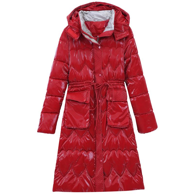 Elegant Woman Winter Coats Hooded Thick Warm Long Parkas Female Jacket Winter Clothes High Quality