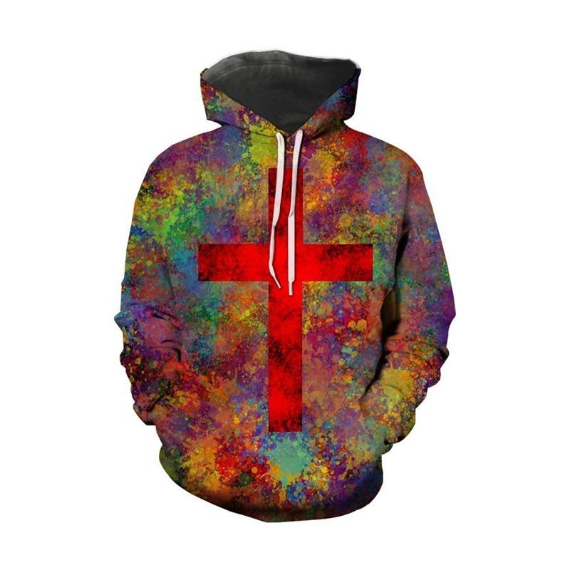 Felpe con Cappuccio Fantasia Colorata Divertente per Uomo Donna Autunno Manica Lunga Pullover Felpa con Cappuccio Stampata 3D Streetwear Casual Abbigliamento Uomo Y2k