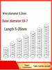Miniature Soft Compression Spring, 304 Stainless Steel, 0.3mm Wire Diameter, 1.6-7mm Outer Diameter
