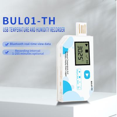Blue-tooth Temperature And Humidity Display Data Logger 14400 Points 60 Days IP67 Disposable Recorder With LCD for Household