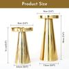 Solid Large Set of 2 Metal Pillar Candle Holders with Gift Box