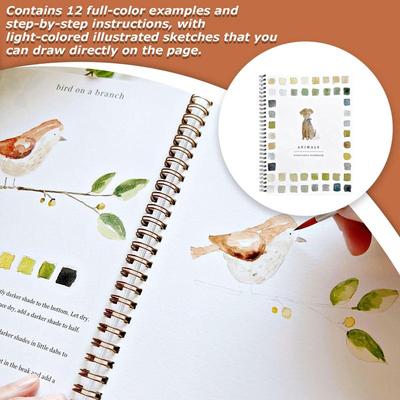Watercolor Workbook Beginner-Friendly Watercolor Workbooks Creative Water Color Book for Artistic Painting and Coloring