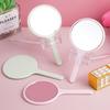 Durable Diy Makeup Mirror Handheld Small Round Handheld Mirror Anti-Fall With Handle Portable Mirror Home