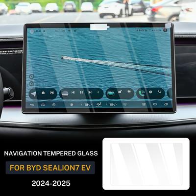 HD Tempered Glass for BYD SEALION 7 EV 2024 2025 Interior Console Panel Navigation Screen Protective Film Anti-Scratch Repair