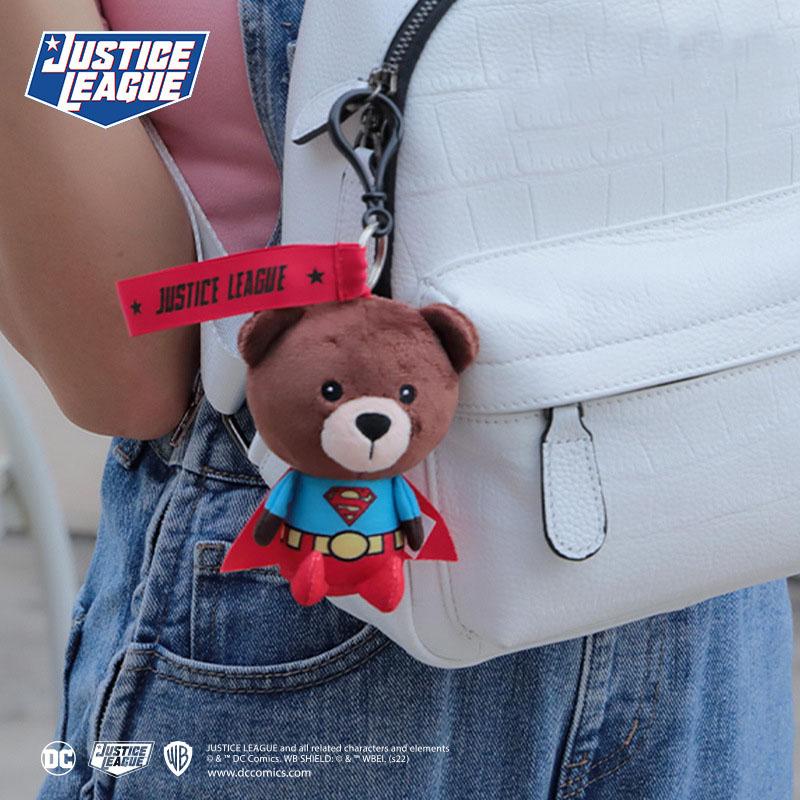 Genuine Justice League Batman Wonder Women Plush Co-branded Teddy Bear Doll Toy Cute Anime Movie Peluche Doll Birthday Gift