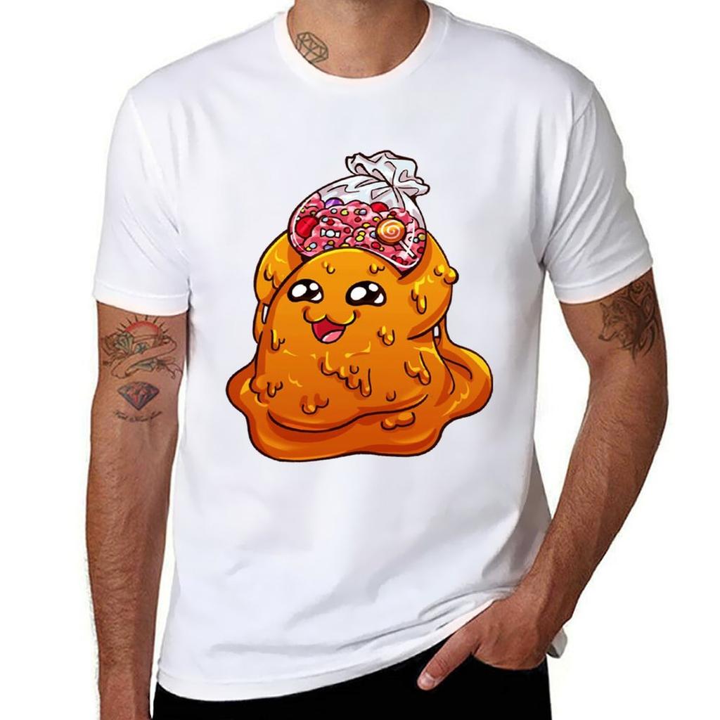 Scp999 The Tickle Monster With Candy Bag TShirt Simple Solid Color Crew Neck Tee