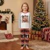 Family Matching Christmas Pajama Set, Long Sleeve Round Neck Top and Pants Loungewear for Holiday