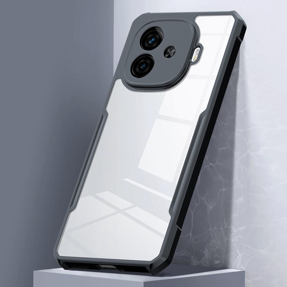 XUNDD For Vivo iQOO Z9 Turbo 5G Case Dropproof TPU+Acrylic Clear Back Phone Cover