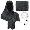 Cotton Linen Shawl With Geometric Pattern And Fringe For Casual Summer Wear