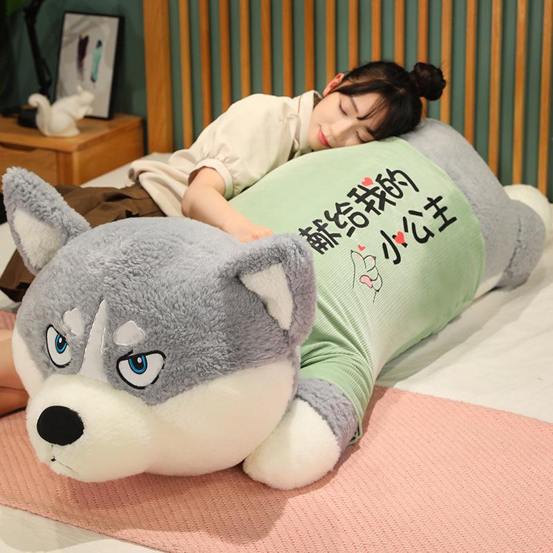 Large Party Husky Plush Doll Boys Bed Big Throw Pillow Girl Sleeping Doll Dog Birthday Gift