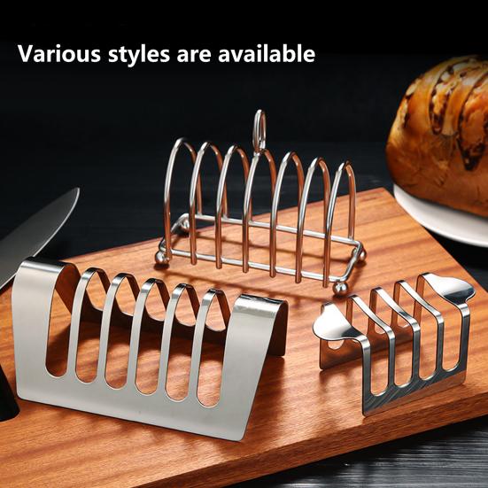 Toasterständer Lebensmittelqualität Rostfrei Edelstahl Toasterständer Mehrere Schlitze Brotständer Gadget Küchenzubehör