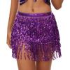 Bohemian Sequin Hip Scarf: Four-layer Tassel Waist Chain Belly Dance Costume for Women. Perfect for Halloween Performances.