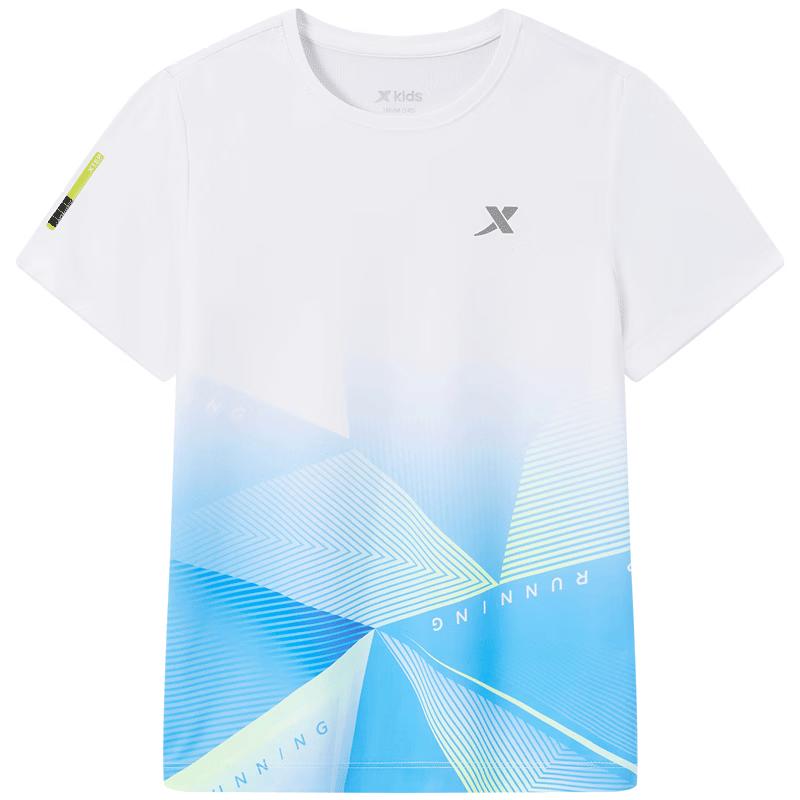 XTEP Kids  Colorblock Crew Neck Short Sleeve Knit Top 120