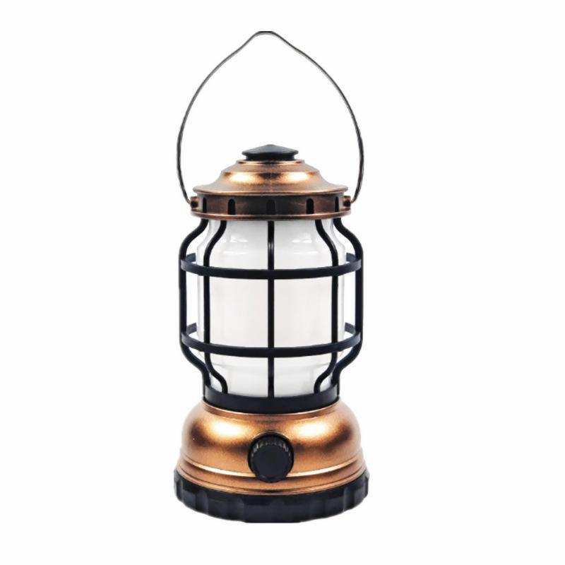 Solar Lantern Waterproof Camping Lantern Rechargeable Camping Light with Emergency Power Bank Flickering Flame Hanging LED Light