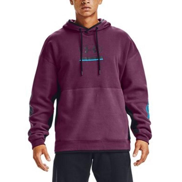 Under Armour Pullover Herren Lila Mit Kapuze Moderat Normal 1357100-194