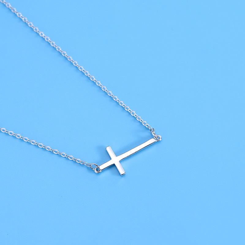 Cross Necklace for Women New Style Simple Clavicle Chain Fashionable Versatile Pendant