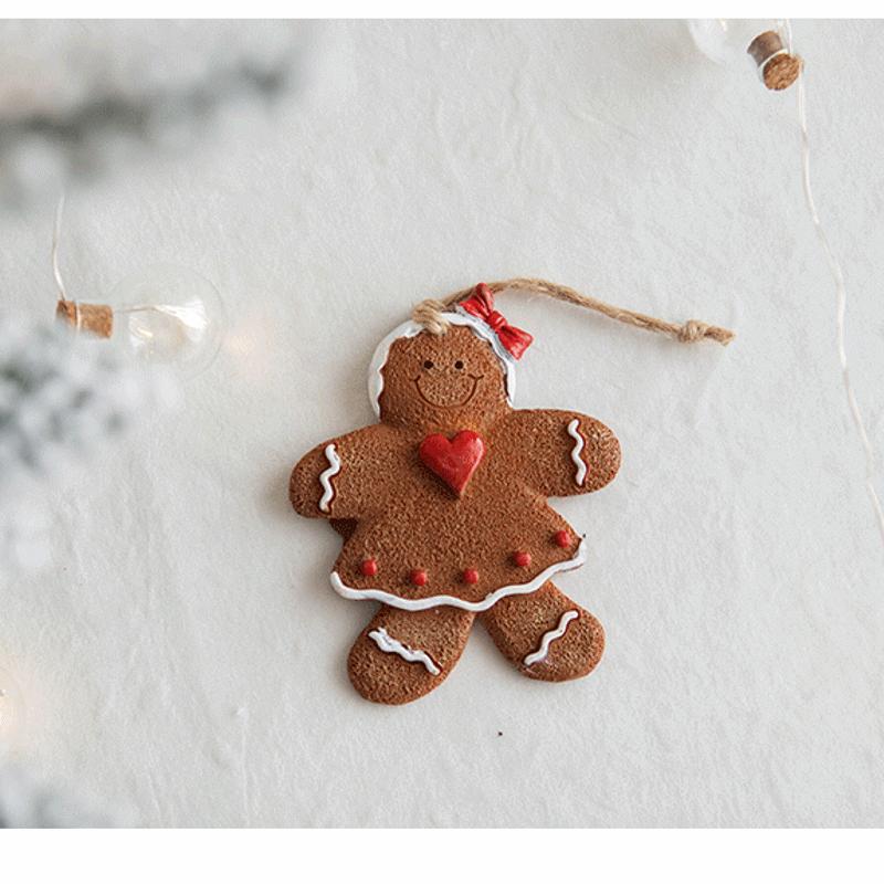 Christmas Resin Gingerbread Man Pendant